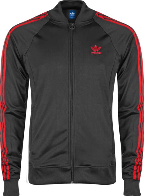 adidas jacke schwarz rot herren|rote Jacken für Herren .